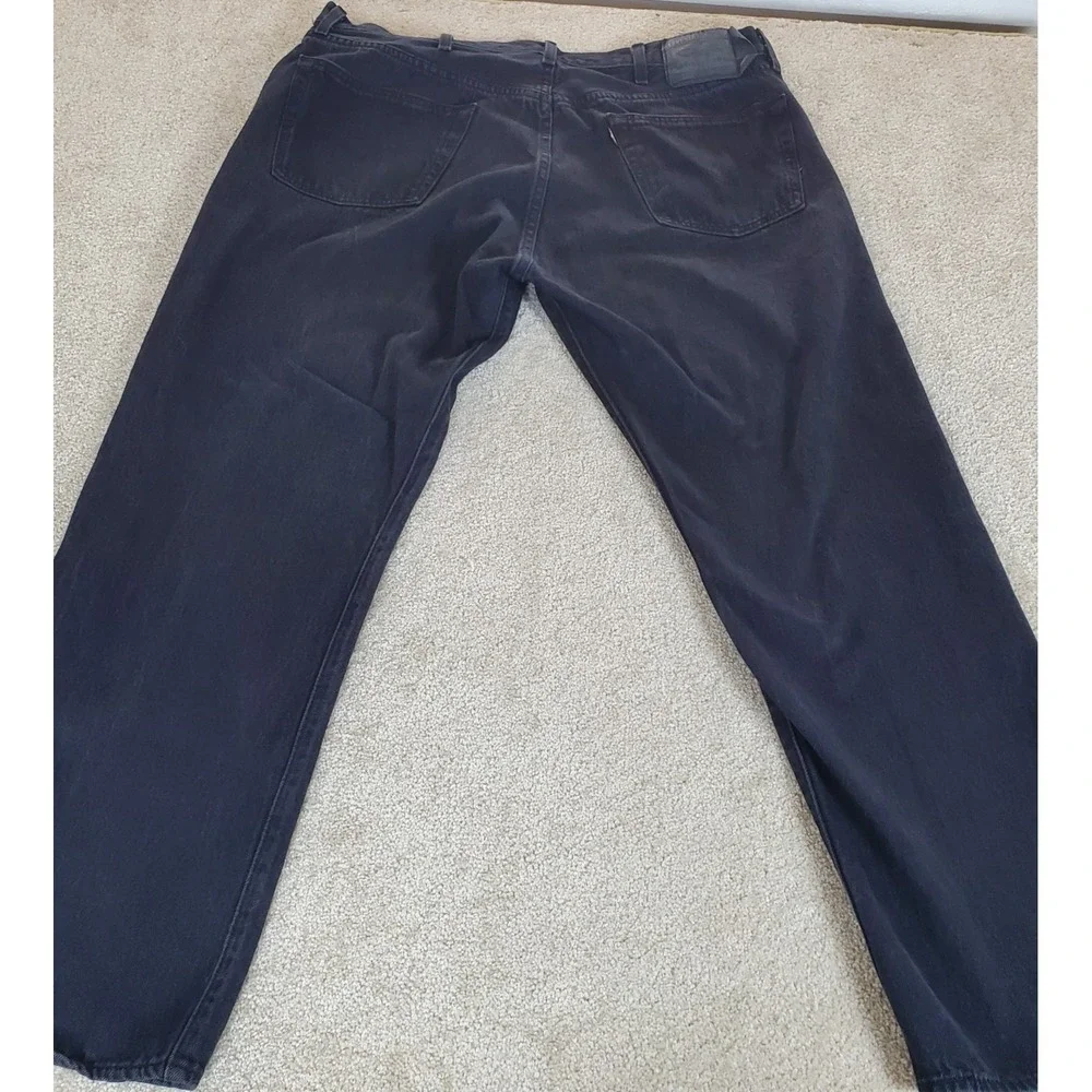 LEVIS 501 Men's 42X32 ACTUAL MEASURE 40X30‎ Black Jeans Straight Button Fly Y2K